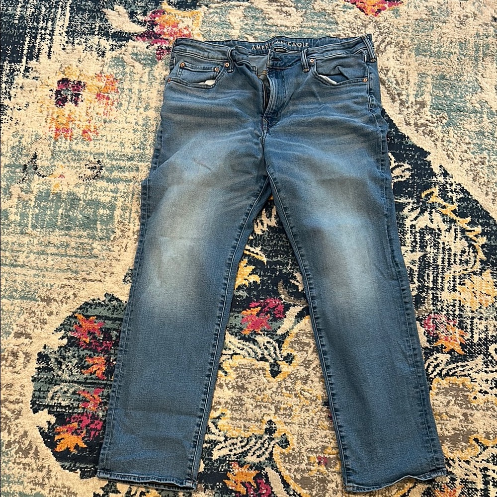 American Eagle Outfitters AirFlex  Original Straight Blue Jeans 38X32